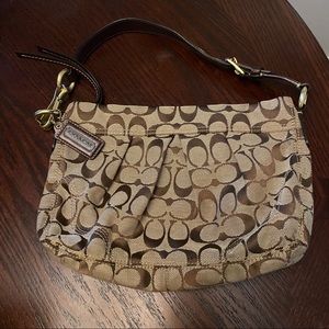 Coach Hamptons Signature Pleated Shoulder Bag